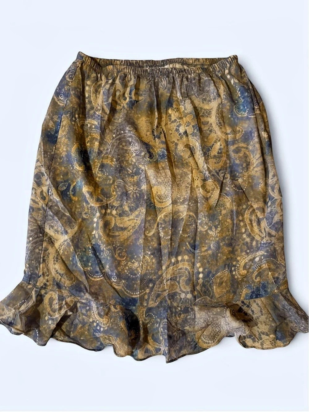 Avenue Paisley Ruffle Skirt Size 14/16